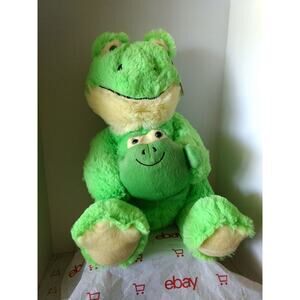 Cottondale Frog and Baby Plush - Green - 12"